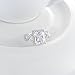 FENDINA Womens Jewelry 18K White Gold Plated Cubic Zirconia Infinity Love Princess Cut Promise Eternity Ring Engagement Wedding Anniversary Band Her