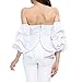 AOMEI Off Shoulder Sexy Ruffles Peplum Tops for Women Blouse Shirts Crop Top