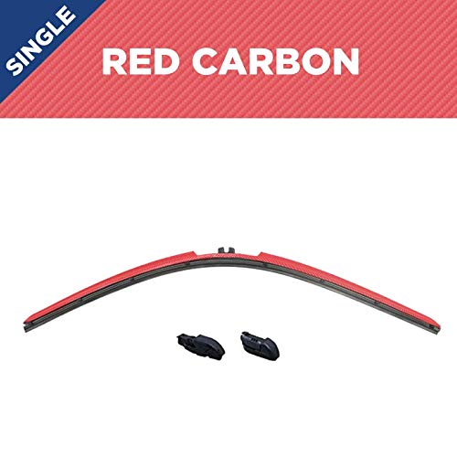 Clix Wipers Red Carbon Fiber Automotive Wiper Blades Universal Clip