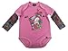 HARLEY-DAVIDSON Baby Girls' Glittery Creeper, Mesh Tattoo Sleeves 3000611 (3/6M) Pink