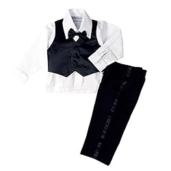 Spring Notion Baby Boys' Black Classic Fit Tuxedo