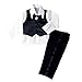 Spring Notion Baby Boys' Black Classic Fit Tuxedo Set, No Tail 12M (Medium)