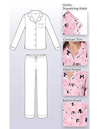 PajamaGram Button Up Pajamas for Women - Women's PJs Sets