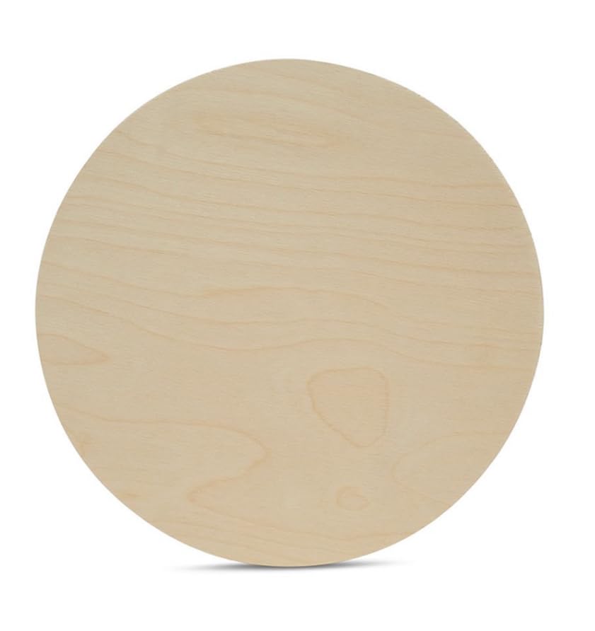 Photo 1 of 10-Pack of 18” Birch Wood Rounds — 1/4” Thick | Perfect for DIY Crafts, Door Hangers, Sign Making