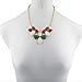 LUX ACCESSORIES Festive Holiday Red Green Christmas Xmas Statement Necklace