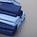 Father Gift 7 Blue Set Cotton Handkerchiefs For Mens With Presentation Box MH1024 One Size Navy