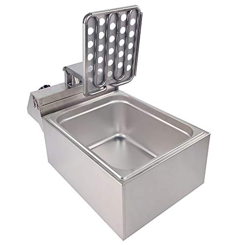 TAIMIKO Electric Deep Fryer 2500W 6L Stainless Steel French Fry Deep Fat Fryer with Basket,Commercial Restaurant,Fast Food Restaurant