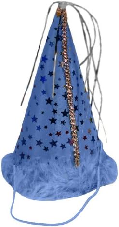 Charming PetParty Hat for Pets, Small, Blue
