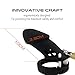 REDQIN Silicone Chasti-ty- Device Male Brief Anti-Off with 5 Rings (Black, Long)