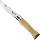 Opinel Stainless Steel Folding Pocket Knife - Everyday Carry Knife Made in France - Beechwood, Walnut, Oak, Olivewood Handles