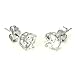 925 Sterling Silver 2.5 tcw Basket Setting 7MM Clear Round CZ Cubic Zirconia Nickel Free Stud Earrings