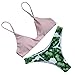 RUUHEE Womens Push up Bikini Beach Swimsuit low Waist Beachwear (Pink Large)