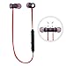 DPKIKO 3365365 Wireless Stereo Bluetooth Headset with Magnet Attraction, Sweatproof V4.1 Sports Earphones with Microphone for iPhone, Android Smartphones and Other Bluetooth Devices, Red