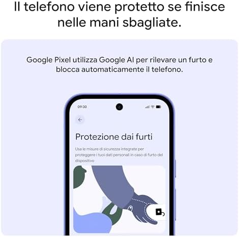 Pixel 10a - 7 anni di nuovi aggiornamenti e funzionalità, oltre 30 ore di autonomia, Guida fotografica, Gemini Live, Sicurezza Pixel - Viola lavanda, 256GB