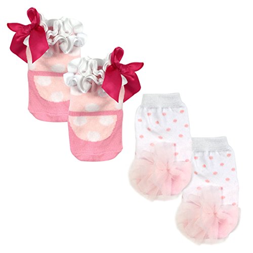 Wrapables Dottie Dot Non-Slip Ballet and Mary Jane Socks (Set of 2)