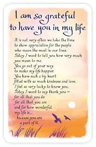 I am so grateful to have you in my life Plastic Wallet Card by Blue ...