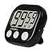 3 Pack Kitchen Timer shower Digital Magnetic Countdown Timer Switch With Buzzer Alarm for Cooking, Shower,kids,Teacher,or Indoor Activities, Backing Stand with Large LCD Display Black(3 pack)