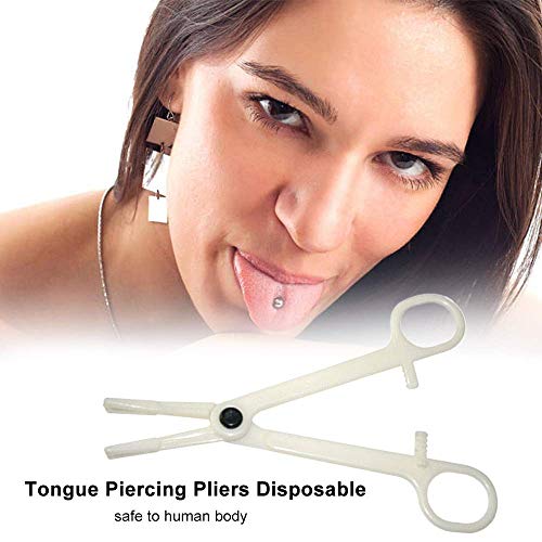 Jconly 25Pcs Plastic Piercing Clamps Septum Forceps Body Piercing Plier Piercing Tool Supply for