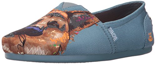 BOBS from Skechers Women s BOBS Plush-PAW-fection Ballet Flat, Slate, 8 M US