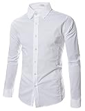TheLees Mens casual slim fit basic dress shirts