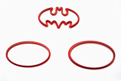 AbsoluteM comics super hero. Batman Logo (bat) Cookie Cutter Set. Various sizes. Easy to use. Perfect for fondant cake decor. Enjoy using to decorate your cake. MADE IN USA (4 inch)