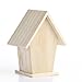 Set of 4 Unfinished Wooden Birdhouses for Crafting, Creating and Decorating
