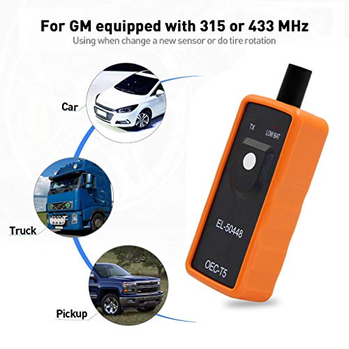 Tuu Tire Pressure Reset System Auto Tire Pressure Sensor EL-50448 TPMS Reset Tool for GM vehicle (Orange)