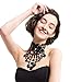 Holylove Black Statement Necklace for Women, Costume Necklace for Women Party Bachelo Novelty Fashion Jewelry - HLN0001 Black