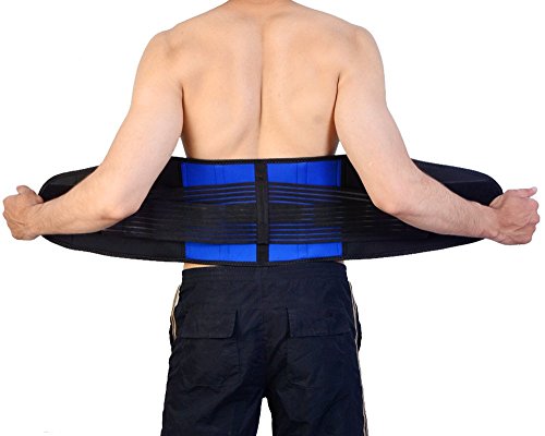 Deluxe Double-Pull Neoprene Lumbar Support Belt - Lower Back Support Brace - Exercise Belt (X-Large)