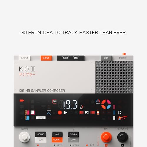 teenage engineering EP–133 K.O. II 128MB of sampler, drum machine and sequencer with built-in microphone and effects