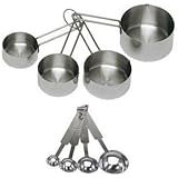 ChefLand 8-Piece Stainless Steel Measuring Cups and Measuring Spoon Set