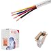 250ft 14AWG 4 Conductors (14/4) CL2 Rated Loud Speaker Cable Wire, Pull Box (for in-Wall Installation) (14AWG / 4 Conductors, 250ft)