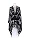 Womens Winter Knitted Poncho Cape Shawls Cardigans Sweater Pashmina Tassel Wraps,color black, One size
