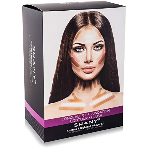 SHANY 4Layer Contour and Highlight Makeup Kit Set of Concealer/Color