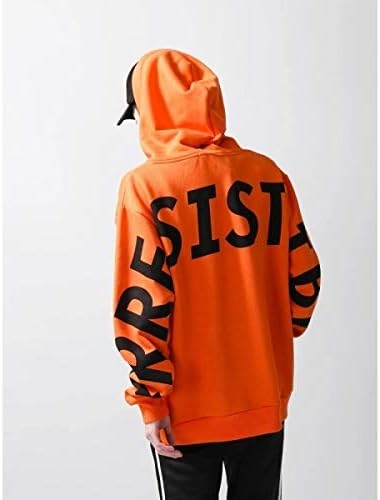 Amazon ウィゴー メンズ Wego Wego ストレートラインロゴプルパーカー オレンジ M Tシャツ カットソー 通販