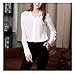 ARJOSA Women's Long/Short Sleeve Button Down Shirts Office Work Business Casual Blouses Tops (Small, A White)