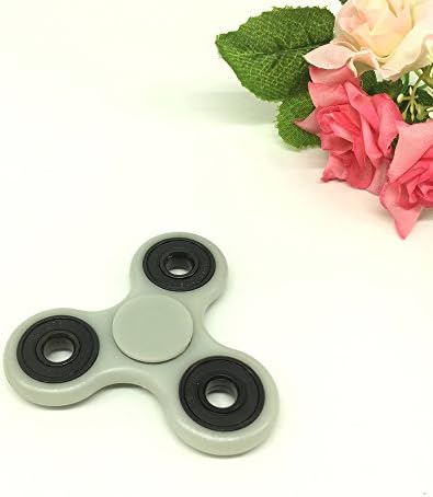Ljersa Tri-Spinner Fidget Toy Plastic EDC Hand Spinner For Autism and ADHD Rotation Time Long Anti Stress Toys(gray)