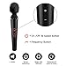 Diamond Powerful Handheld Quiet Electric Wand Massager Wireless with 3 Speed & 8 Vibration Modes for Back Neck Shoulder Body Sports Recovery & Muscle Aches Portable - Home & Office Gift Black