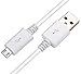 Travel Smartphone Charging Kit in White - Includes 1 High Speed Charging, & 1 Wall Adapter - Premium Charging, Syncing & Data Transfer Cord for Android Cell Phones
