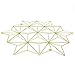 Cevillo Stylish Wire Metal Wall Grid Panel – Perfect as Photo Frame, Office Organization – Gold Multi-Functional Wall Storage Display (Gold | Angles)