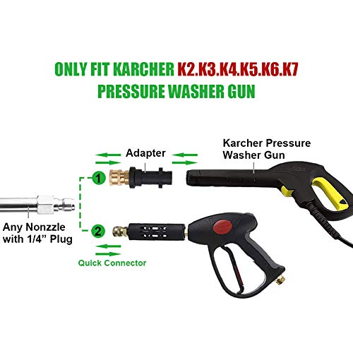 TekkPerry Pressure Washer Sandblaster Kit, Wet Blasting Washer Sandblasting Device Kit, with 1/4" Quick Release Plug and Karcher Adapter for Karcher K Series Pressure Washer