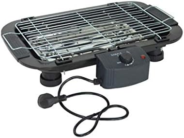 TabEnter BBQ Grill, Dual-Purpose Grill, Can be Grilled with Charcoal, Can Also Use Electricity, Home Smokeless Barbecue Tray, Suitable for 3 to 5 People (Black)