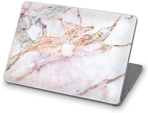 OhioCases Patterned Full Cover Hard Shell Case for Apple MacBook 12 Inch (Pink Marble) Model Numbers A1534 (2015-2016), Without CD-ROM, NOT COMPLATIBLE with: Pro, Pro Retina, Air