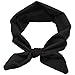 ORYOUGO Headbands Fashion Elastic Head Wrap Stretchy Moisture Solid Color Criss Hairband for Girls,Turban Knotted Rabbit Hair Band Headband,Black