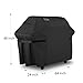 Homitt Gas Grill Cover, 64-inch 600D Heavy Duty Waterproof BBQ Cover with Handles and Straps for Most Brands of Grill -Black