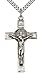 Heartland Men's Sterling Silver Chain Necklace with St. Benedict Crucifix Pendant - Elegant Design, Perfect for Everyday Wear or Special Occasions, Durable and Stylish Accessory - USA Made
