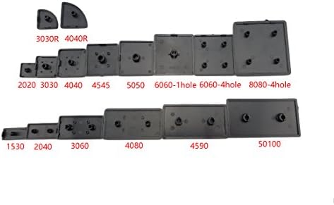 50PCS CNC 3D Printer Parts Plastic End Cap Cover Plate black for EU Aluminum Profile 4080 nylon Endcap
