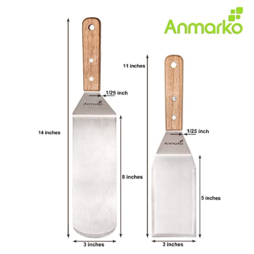 Professional Metal Spatula Set Stainless Steel Spatula and Griddle
