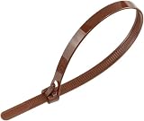 Gocableties 100 Pack 250mm 7.6mm Reusable Cable Ties Brown Heavy Duty view 4