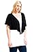 Modern Kiwi® Women's Plus Size Cascading Short Sleeve Bolero Cardigan (1X-4X)